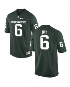 Men's Michigan State Spartans NCAA #6 Theo Day Green Authentic Nike Stitched College Football Jersey OR32V43VN